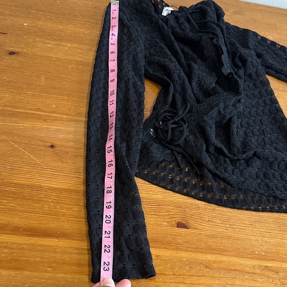 Princess Polly Carisha Black Lace Wrap Top - Picture 11 of 13